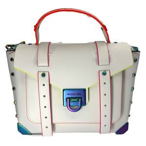 Michael Kors Manhattan Medium Optic White Satchel New With Tags